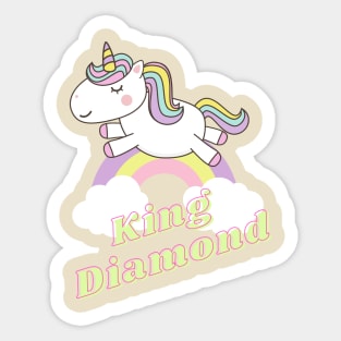 king diamond ll unicorn Sticker